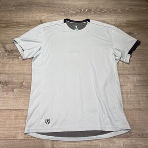 Bluesmiths Shirt Mens 2XL Light Gray Performance Water Repellent ecorepel Tech